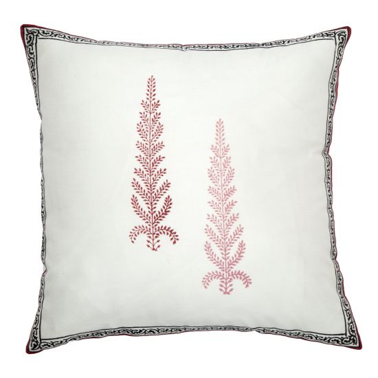 Juniper Pillow Cover - Ivory/Wine